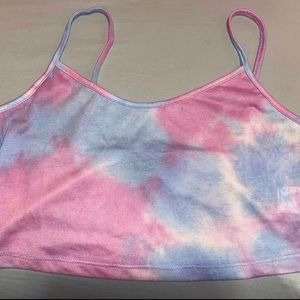 Tie die large crop top